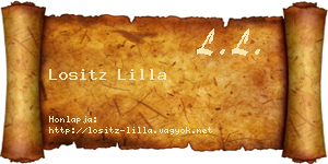 Lositz Lilla névjegykártya
